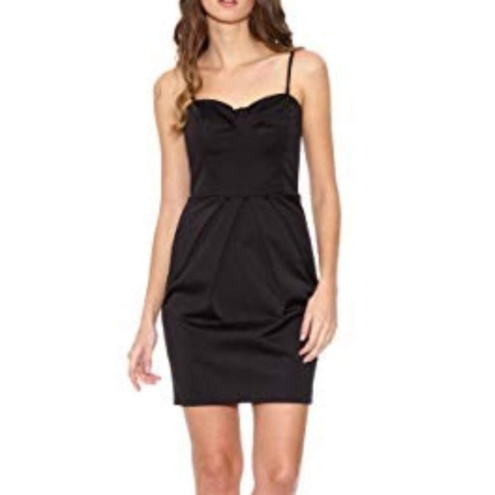 Mango Black Strapless Cocktail Party Dress Size 6